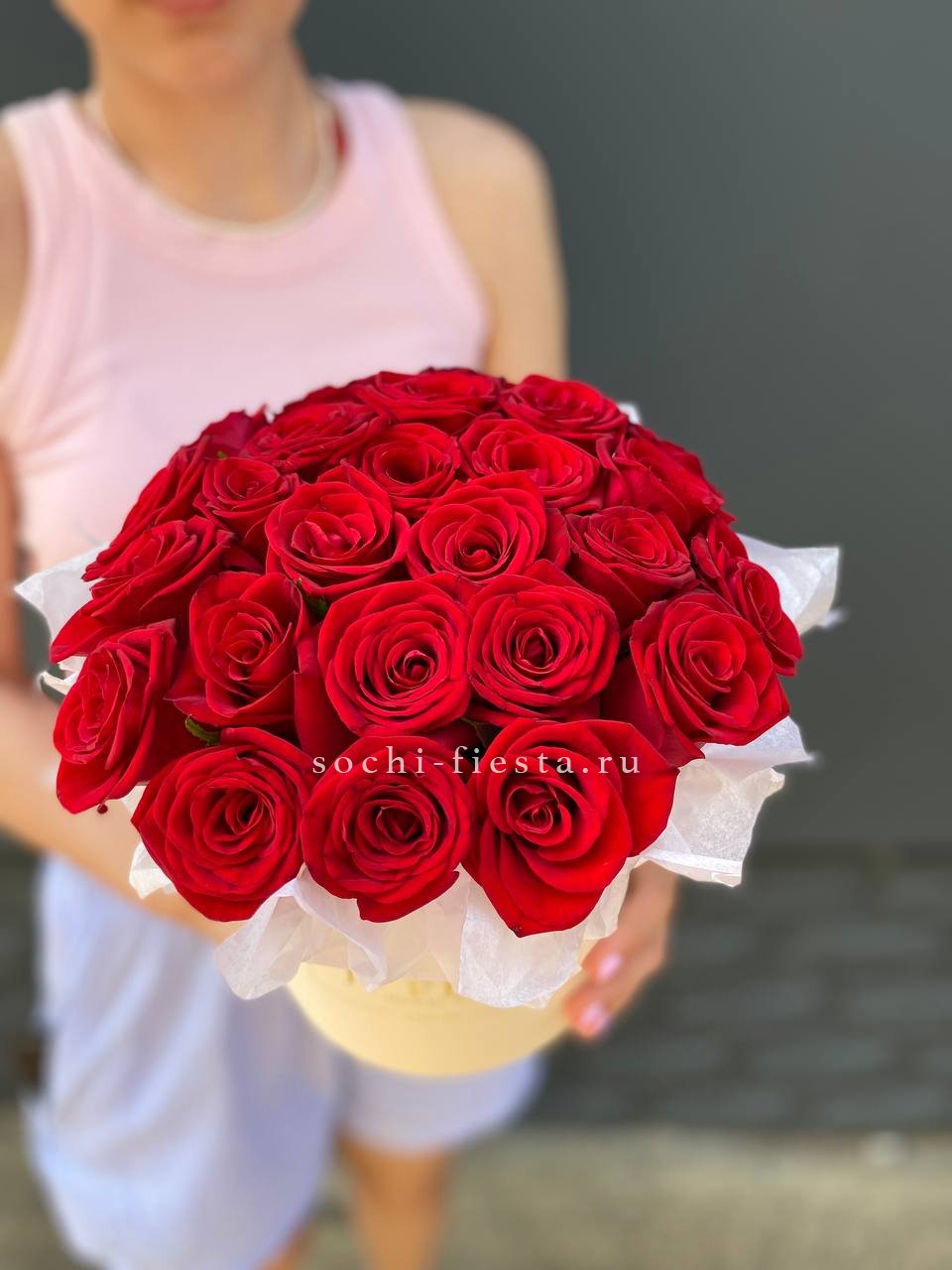 свадебная коробка XL с пионами для церемонии в Владикавказе