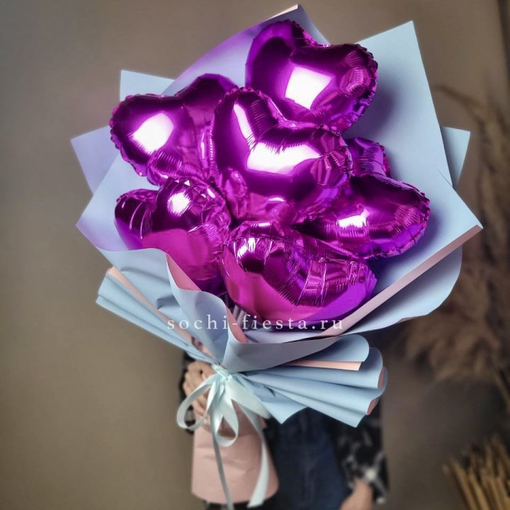 Букет из шаров сердец  в Владикавказе
