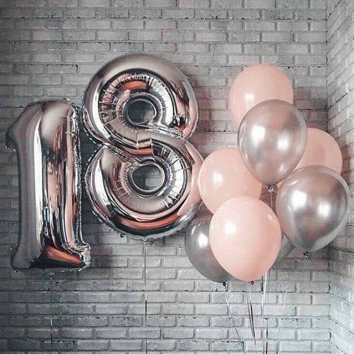 Фольгированный шар Серебряная Цифра в Владикавказе