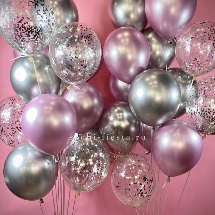 Фонтан шаров "Сильвер пинк" в Владикавказе