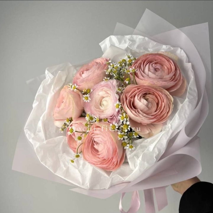 Ранункулюсы с ромашками в Владикавказе