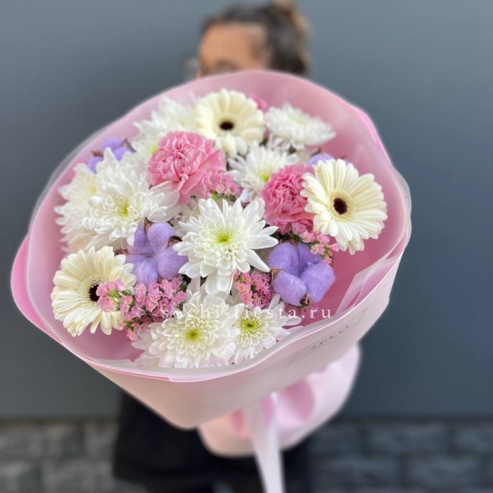 Букет цветов "Пинк спринг" в Владикавказе