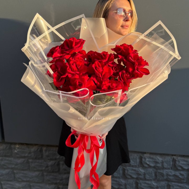  Букет  высоких роз 15 шт в Владикавказе
