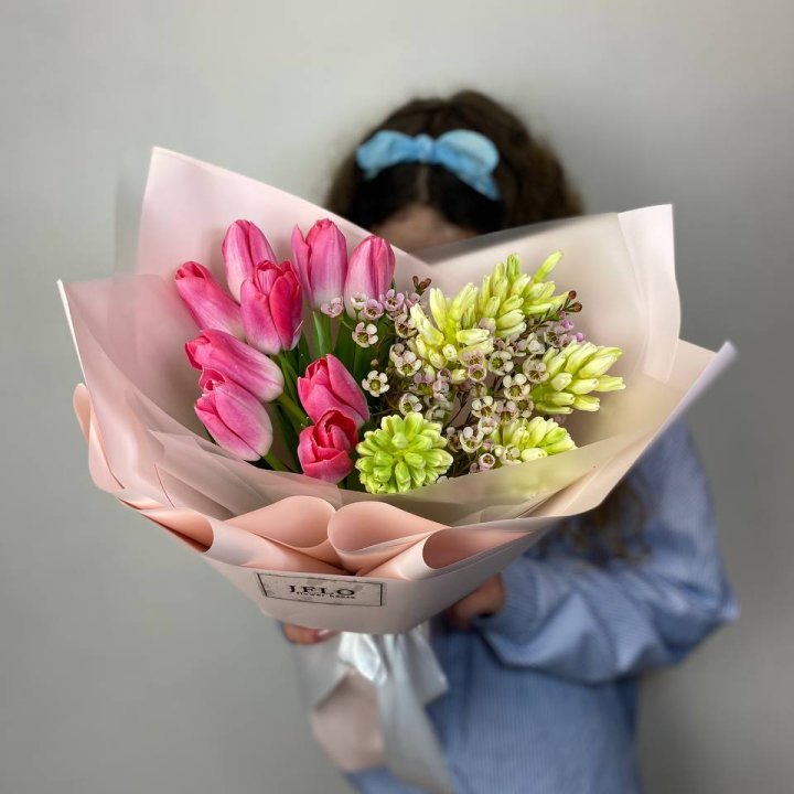  Дуо тюльпаны и гиацинты в Владикавказе