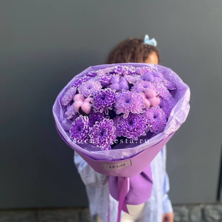 Хризантемы с хлопком в Владикавказе