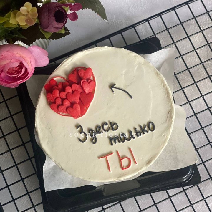 Бенто-торт "В моем сердце только ты"  в Владикавказе