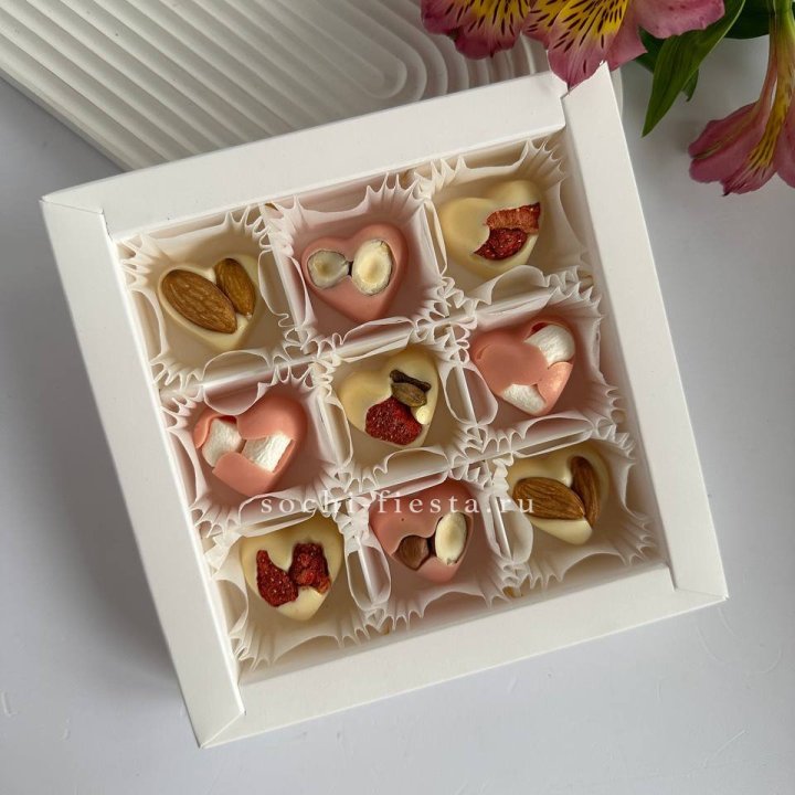 Набор конфет из бельгийского шоколада Сердца в Владикавказе