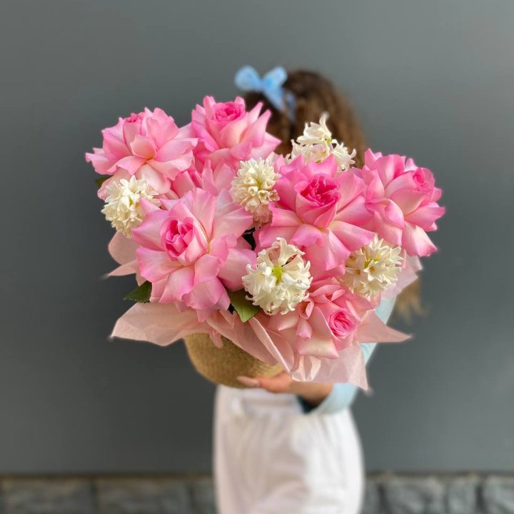 Дуо розы и гиацинты в Владикавказе