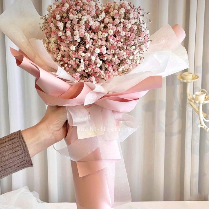 Сердце из гипсофилы  в Владикавказе