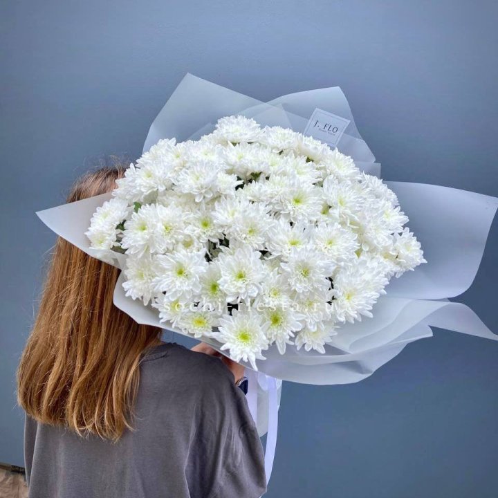 Букет хризантем "Белая снежинка" в Владикавказе