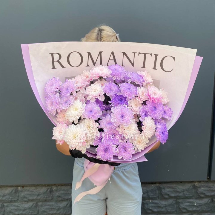 Букет сиреневых хризантем в Владикавказе