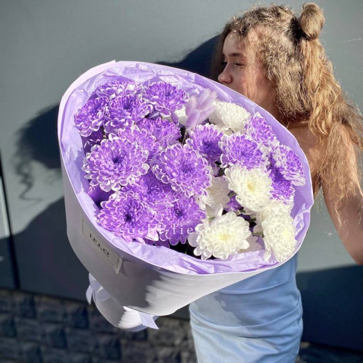  Букет хризантем "Сирена" в Владикавказе