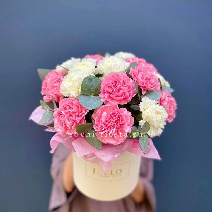 Диантусы в цилиндре в Владикавказе