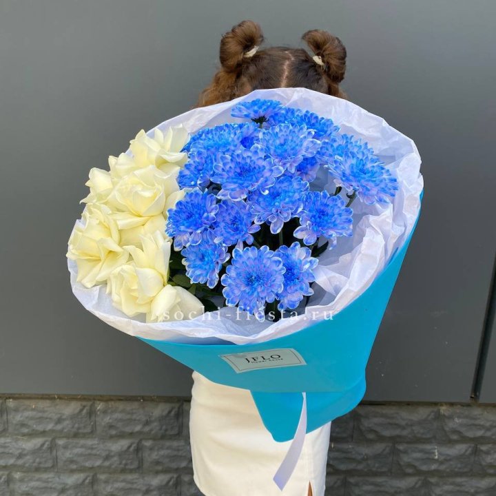 Дуо букет розы и хризантема в Владикавказе