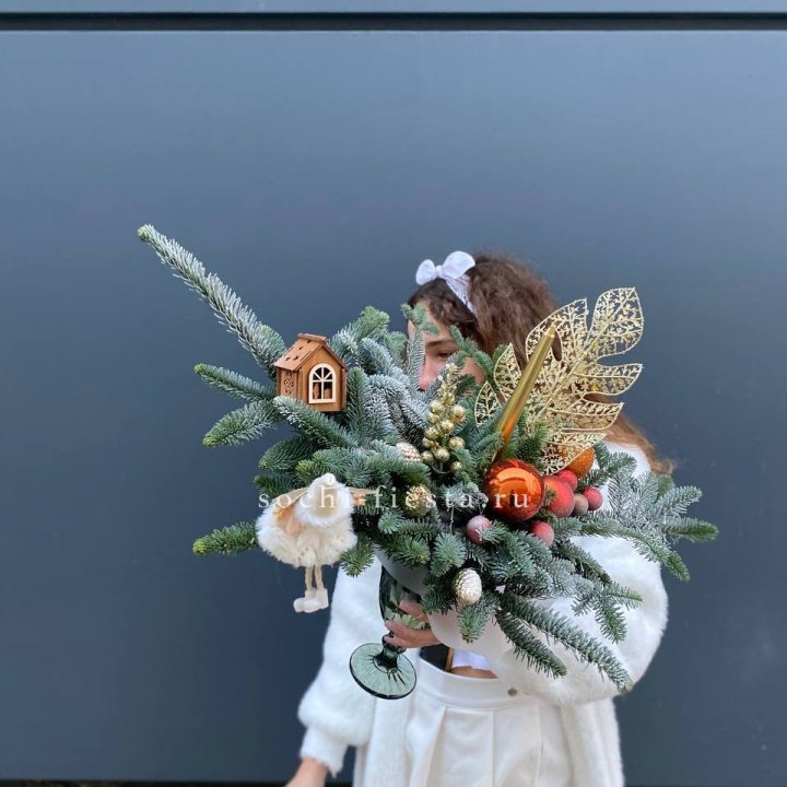 Композиция в бокале огненная  в Владикавказе