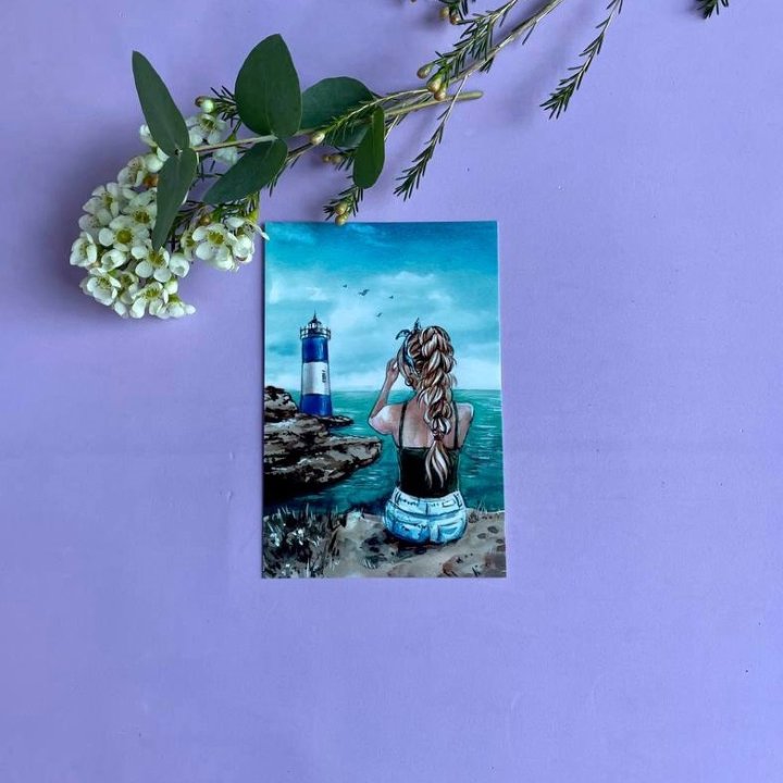 Открытка к букету "Океан" в Владикавказе