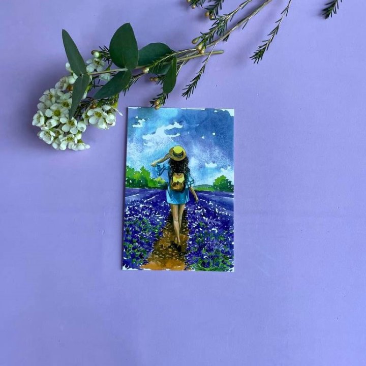 Открытка к букету "Цветочная дорога" в Владикавказе