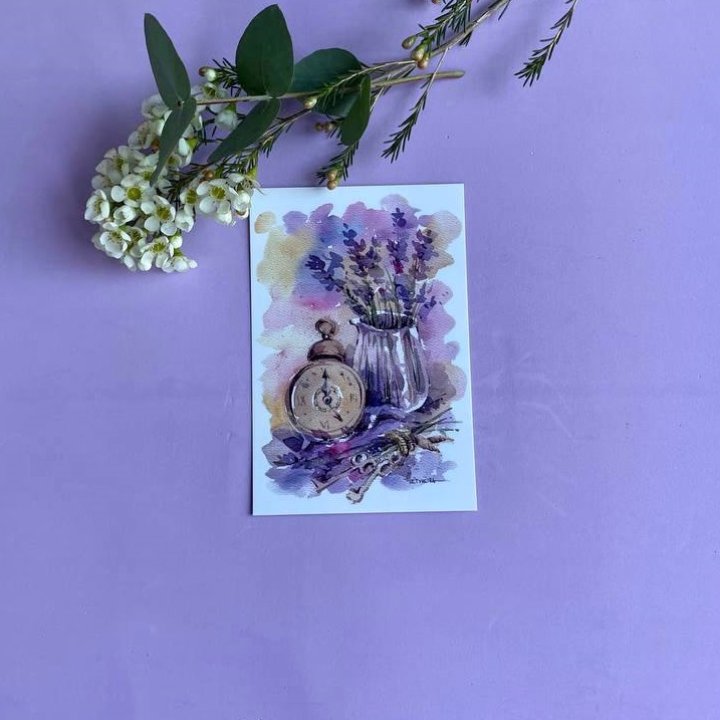 Открытка к букету "Часы" в Владикавказе