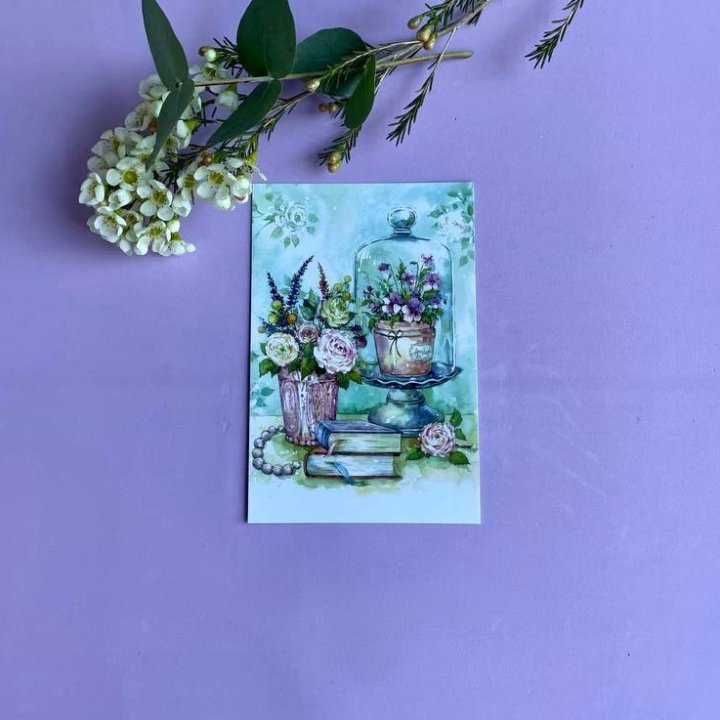 Открытка к букету "Книги" в Владикавказе