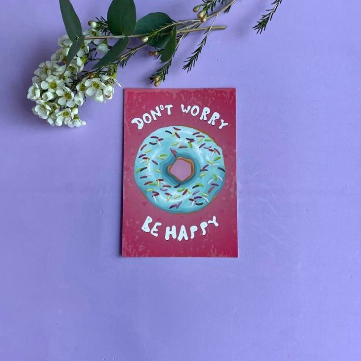 Открытка к букету "Не волнуйся..." в Владикавказе