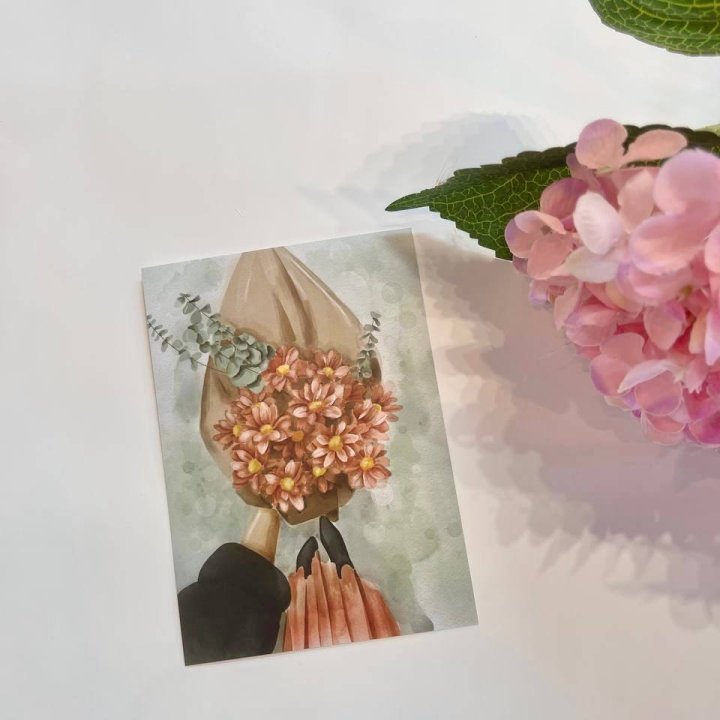 Открытка к букету "Букет" в Владикавказе