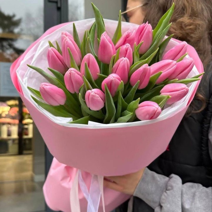  19 розовых тюльпанов в Владикавказе