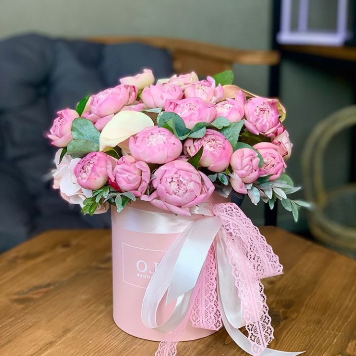 Композиция с пионами №1 в Владикавказе