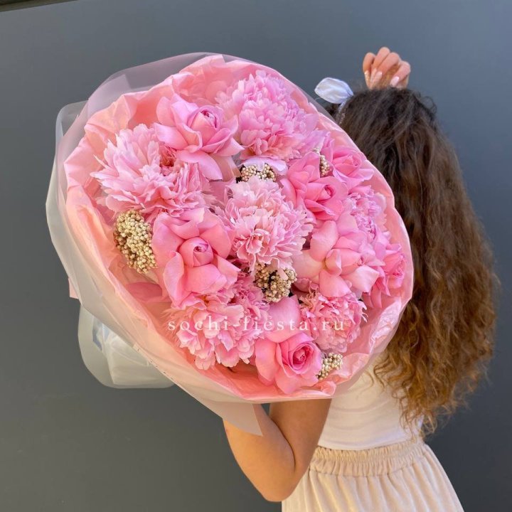 Букет с пионами "Пинки" в Владикавказе