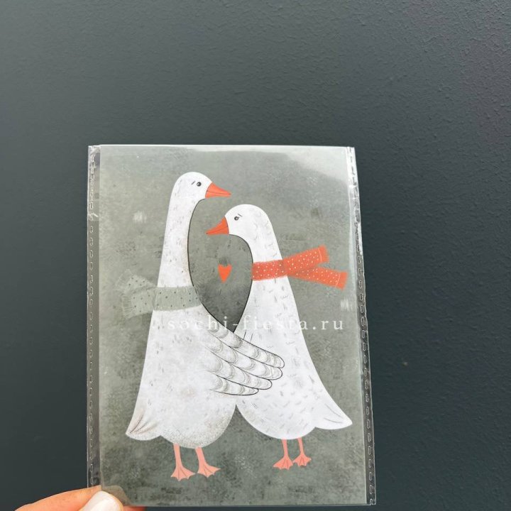 Открытка к букету "Гуси” в Владикавказе