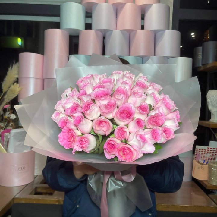  51 розовых роз в Владикавказе