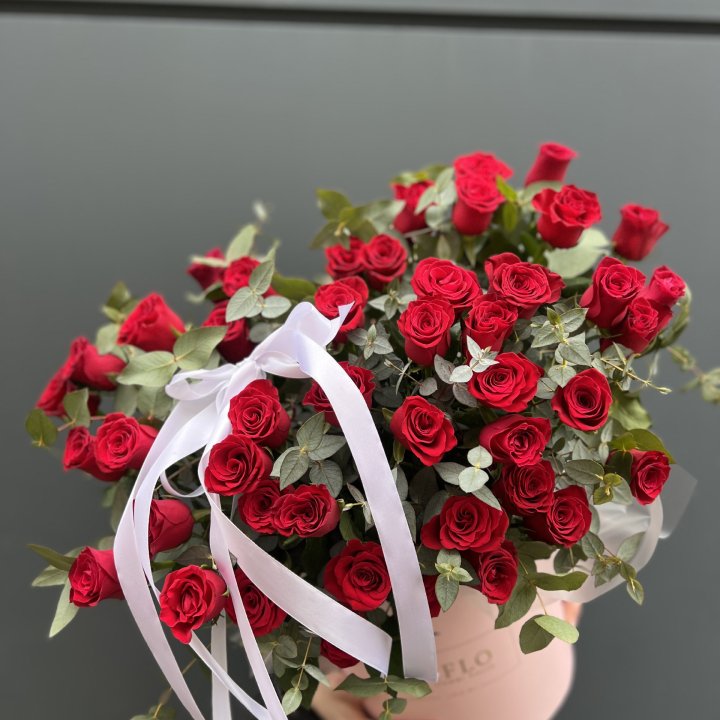 45 Красных роз в боксе "Сеньёрита" в Владикавказе