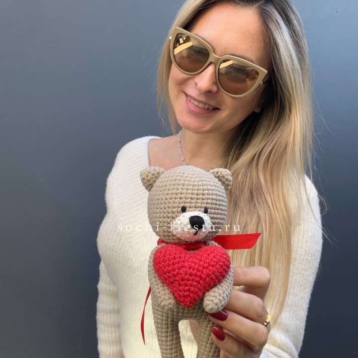 Мишка с сердцем ручной работы в Владикавказе