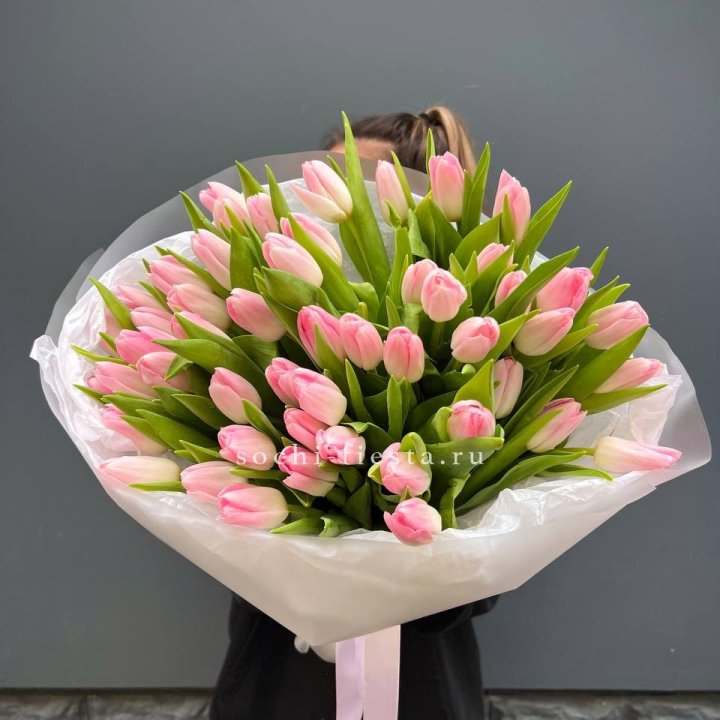 Букет тюльпанов нежно-розовых в Владикавказе