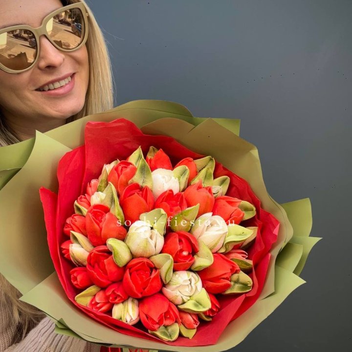 Зефирный букет из тюльпанов в Владикавказе